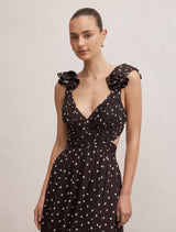 Selena Ruffle Shoulder Maxi Dress Forever New