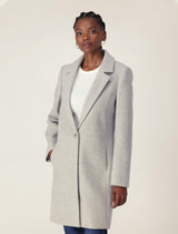 Anna Single Breasted Coatigan Grey Marle Forever New
