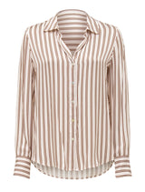 Harvey Notched Neck Satin Shirt Forever New