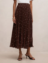 Aurora Petite Pleated Skirt Luxton Spot Forever New