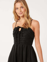 Alexandra Double Tie Linen Midi Dress Forever New