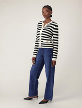 Beri Striped Knit Cardigan Forever New