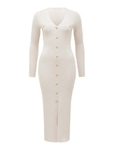 Karlie V Neck Knitted Midi Dress Forever New