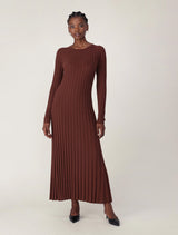 Lyla Crew Neck Detail Knit Dress Forever New