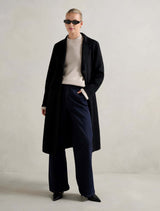 Leanna Felled Single Breasted Coat Black Forever New