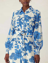 Janie Printed Shirt Midi Dress Forever New