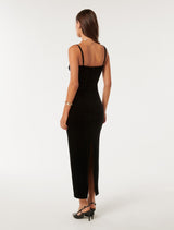 Skyler Strappy Velvet Midi Dress Forever New