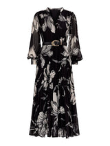 Saskia Pleat Wrap Midi Dress Forever New