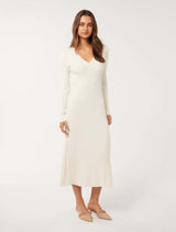 Florence Rib Detail Midi Dress Forever New