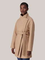 Lola Funnel Neck Wrap Coat Forever New