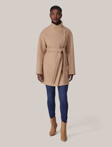 Lola Funnel Neck Wrap Coat Forever New