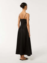 Brooke Petite Linen Drop Waist Midi Dress Forever New