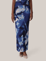 Mia Mesh Maxi Skirt Blue Odella Co-ord Forever New