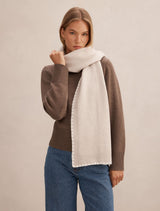 Tatum Stitch Detail Scarf 0 Natural Cream Forever New