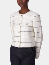 Lila Stripe Boucle Jacket Forever New