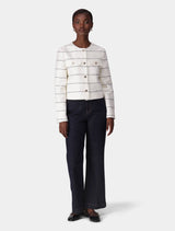 Lila Stripe Boucle Jacket Forever New