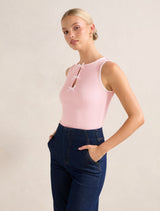 Brookie Bow Front Tank Top Forever New