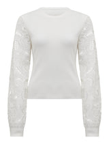 Charlie Woven Sleeve Knit Top Forever New