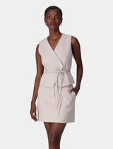 Cari Asymmetrical Waistcoat Light Pebble Suit Forever New