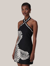 Adore Halter Neck Linen Mini Dress Forever New