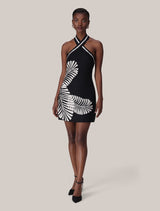 Adore Halter Neck Linen Mini Dress Forever New