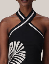 Adore Halter Neck Linen Mini Dress Forever New