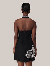 Adore Halter Neck Linen Mini Dress Forever New