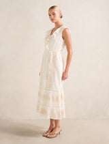 Cassandra Embroidered Midi Dress Forever New