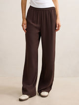 Aleyna Side Stripe Wide Leg Pants Chocolate Forever New