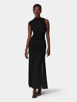 Lune Layered Mesh Maxi Dress Black Forever New