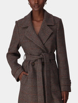 Luccia Belted Check Coat Forever New