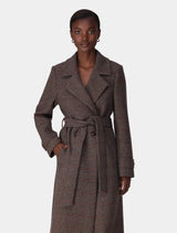 Luccia Belted Check Coat Forever New