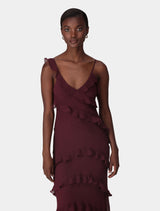 Isla Ruffle Asym Maxi Dress Forever New
