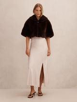Evelyn Faux Fur Wrap Forever New