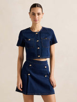 Elise Denim Shirt Dark Wash Co-ord Forever New