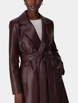 Gabbi Vegan Leather Trench Coat Forever New