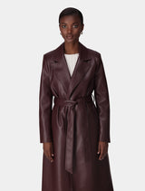 Gabbi Vegan Leather Trench Coat Forever New