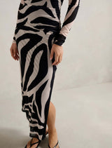 Alannah Mesh Long Sleeve Midi Dress Forever New