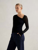 Keira Stitch Detail Knit Top Forever New