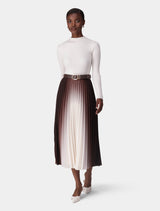 Riley Placement Ombre Pleat Midi Dress Forever New