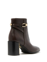 Sadie Strapping Trim Block Heel Ankle Boot Forever New