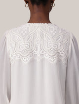 Zoe Lace Yoke Blouse Forever New