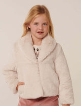 Ravenna Girls Fur Jacket Biscotti Marle Forever New