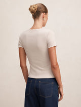 Rebecca Scallop Trim T-Shirt Forever New