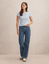 Rebecca Scallop Trim T-Shirt Forever New