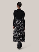 Ayla Print Pleated Midi Dress Forever New