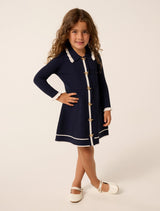 Aubrey Girls Collared Knit Dress Forever New