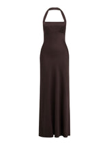 April Open Back Satin Maxi Dress Forever New