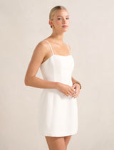 Maura Structured Linen Mini Dress Forever New