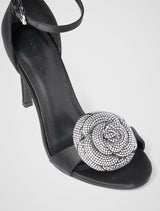 Joanna Jewelled Flower Sandal Heel Forever New